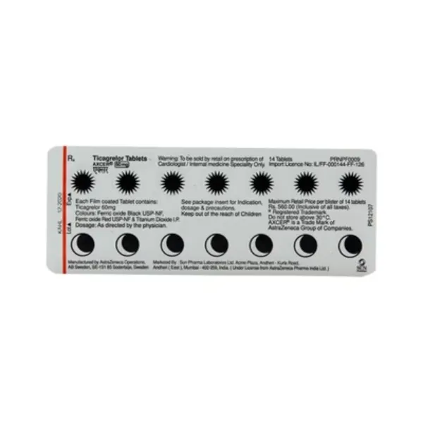 Axcer 60mg - Ticagrelor Tablet 60mg in Australia