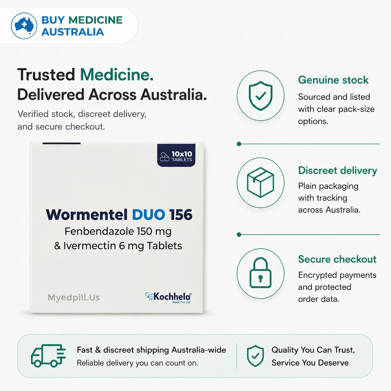 Wormentel Duo 156mg - Fenbendazole/Ivermectin in Australia