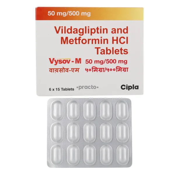 Vysov-M - Vildagliptin 50mg + Metformin 500mg